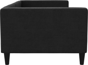 vidaXL vidaXL Sofa z funkcją spania, czarna, 90x190 cm, obita tkaniną 4