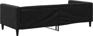 vidaXL vidaXL Sofa z funkcją spania, czarna, 90x190 cm, obita tkaniną 5