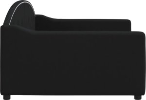 vidaXL vidaXL Sofa z funkcją spania, czarna, 100x200 cm, obita tkaniną 4