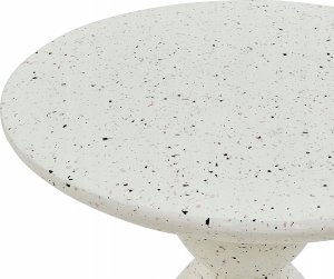 Beliani Stolik pomocniczy biały z efektem lastryko CAFFI 6