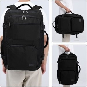 Plecak turystyczny Kono Czarny Plecak do Samolotu 55x40x23 LOT Ryanair WizzAir 40L Flex 2