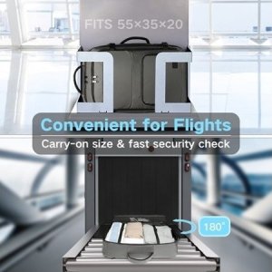 Plecak turystyczny Kono Szary Plecak LOT Ryanair WizzAir 55x40x23 do Samolotu 40L Flex 9