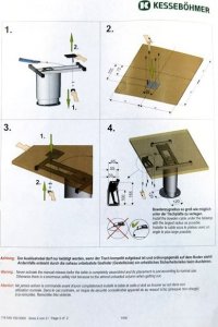 Reimo Noga stołu do kampera pneumatyczna Primer HSK Fawo 4