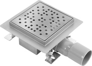 Rea Odpływ liniowy REA DOTS STAL SZCZOTKOWANA 15x15 1