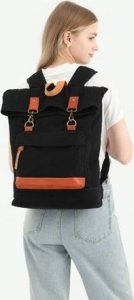 Plecak turystyczny Kono Czarny Płócienny Plecak Vintage A4 Arizona 6