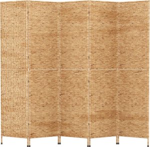 vidaXL vidaXL Parawan pokojowy, 5-panelowy, 205x180 cm, hiacynt wodny 3