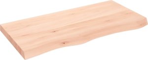 vidaXL vidaXL Blat stołu, 100x50x(2-6) cm, surowe lite drewno dębowe 2