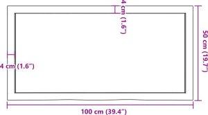 vidaXL vidaXL Blat stołu, 100x50x(2-6) cm, surowe lite drewno dębowe 9