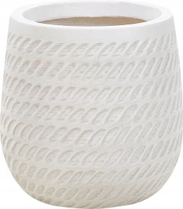 Beliani Doniczka ⌀ 19 cm złamana biel LIVADIA Lumarko! 1