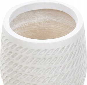 Beliani Doniczka ⌀ 19 cm złamana biel LIVADIA 4