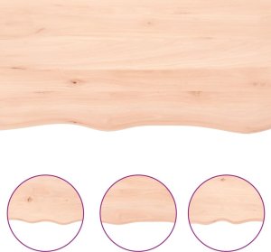 vidaXL vidaXL Blat stołu, 100x60x(2-4) cm, surowe lite drewno dębowe 5