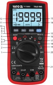 Yato YT.TRUE RMS LCD DIGITAL METER 19999 3