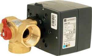 Afriso Zawór mieszający 3-drogowy obrotowy ARV 384 Vario ProClick + siłownik ARM 343 ProClick, DN25, Rp1", Kvs 4,5-12 2