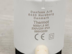 Danfoss Siłownik termiczny, Thermot, M 30 x 1.5, 230 V, NC (normalnie zamknięty), 1.00 m 6