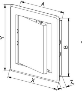 AWENTA Awenta DT11CZ drzwiczki rewizyjne plastikowe czarne 2