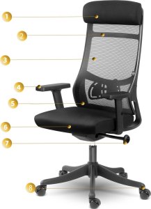 Krzesło biurowe Sofotel Brema Czarne 6