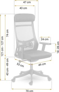 Krzesło biurowe Sofotel Brema Czarne 10