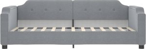 vidaXL vidaXL Sofa z materacem, jasnoszara, 90x190 cm, tkanina 4