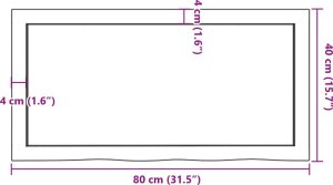 vidaXL vidaXL Blat stołu, 80x40x(2-4) cm, surowe lite drewno dębowe 9