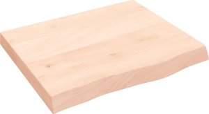 vidaXL vidaXL Blat stołu, 60x50x(2-6) cm, surowe lite drewno dębowe 2