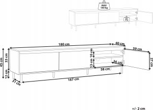 Beliani Szafka RTV jasne drewno NIKEA 3