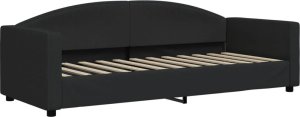 vidaXL vidaXL Sofa rozsuwana z szufladami, czarna, 80x200 cm, tkanina 6