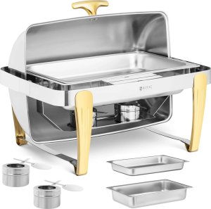 Royal Catering Podgrzewacz do potraw stołowy na pastę z pokrywą rolltop GN 1/1 9 l Podgrzewacz do potraw stołowy na pastę z pokrywą rolltop GN 1/1 9 l 1