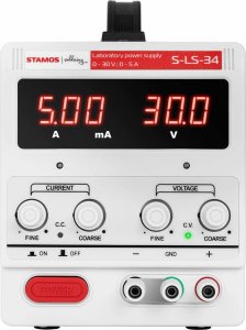 Stamos Soldering Zasilacz laboratoryjny serwisowy 0-30 V 0-5 A DC 205 W Zasilacz laboratoryjny serwisowy 0-30 V 0-5 A DC 205 W 2
