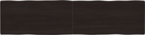 vidaXL vidaXL Blat, ciemnobrązowy 200x50x(2-4)cm drewno z naturalną krawędzią 2