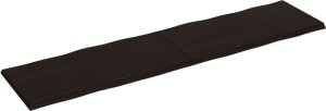 vidaXL vidaXL Blat, ciemnobrązowy 200x50x(2-4)cm drewno z naturalną krawędzią 4