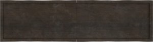 vidaXL vidaXL Blat, ciemnobrązowy 200x50x(2-4)cm drewno z naturalną krawędzią 5