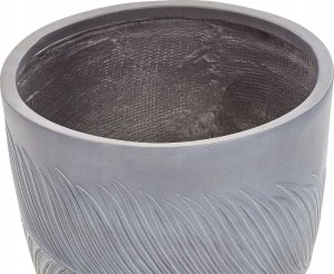 Beliani Doniczka okrągła 42 x 42 x 40 cm szara FTERO 4
