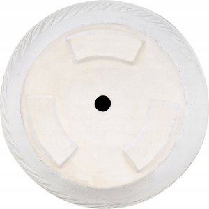 Beliani Doniczka okrągła 28 x 28 x 16 cm złamana biel FTERO 5