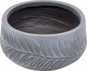 Beliani Doniczka okrągła 25 x 25 x 14 cm szara FTERO 4