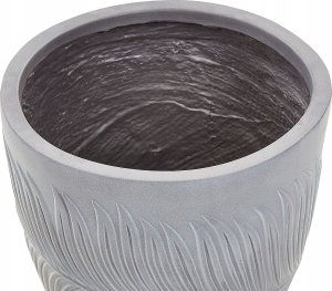 Beliani Doniczka okrągła 28 x 28 x 16 cm szara FTERO 4