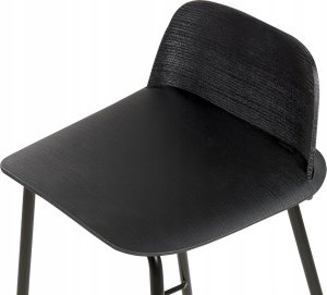 Beliani Zestaw 4 krzeseł barowych czarny MORA 7