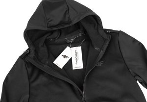 Kurtka męska 4f Kurtka przejściowa softshell z kapturem męska 4F membrana 5000 M156 czarna 4FAW23TSOFM156 20S L 4