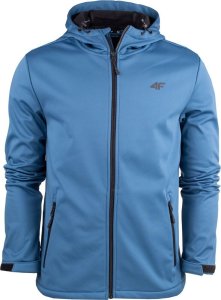 Kurtka męska 4f Kurtka przejściowa softshell z kapturem męska 4F membrana 5000 M156 denim 4FAW23TSOFM156 32S M 1