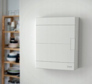 SCHNEIDERE Rozdzielnica natynkowa Schneider 1x12 IP40 IK07 Easy9 EU EZ9EU-1-12-NT-P EZ9EUD112 biała drzwi białe 12