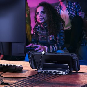 HUB USB Choetech HUB Choetech M52 do Valve Steam Deck LCD / OLED adapter USB-C / USB-C PD, USB-A, HDMI, RJ45 szary 7