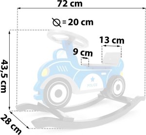 Ricokids Drewniane auto na biegunach Ricokids 785000 policja 5