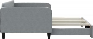 vidaXL vidaXL Sofa rozsuwana, jasnoszara, 100x200 cm, tkanina 4