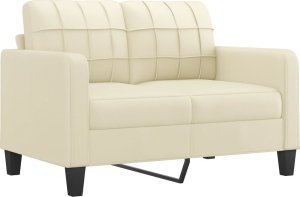vidaXL vidaXL 4-osobowa sofa z poduszkami, kremowa, sztuczna skóra 4