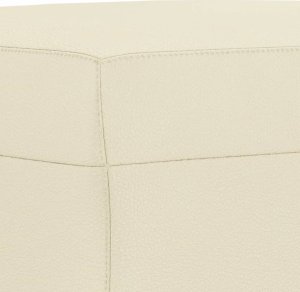vidaXL vidaXL 4-osobowa sofa z poduszkami, kremowa, sztuczna skóra 8
