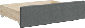 vidaXL vidaXL Sofa rozsuwana z szufladami, ciemnoszara, 80x200 cm, tkanina 9