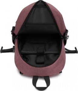 Plecak turystyczny Kono Plecak na Laptopa 15,6 USB Burgundy Compact 6