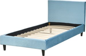 Beliani Wymienne obicie do łóżka 90 x 200 cm błękitne FITOU 3