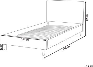Beliani Wymienne obicie do łóżka 90 x 200 cm błękitne FITOU 10