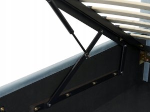 Beliani Łóżko z pojemnikiem welurowe 90 x 200 cm jasnoniebieskie ANET 10