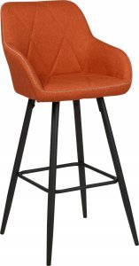 Beliani Zestaw 2 krzeseł barowych pomarańczowy DARIEN 4